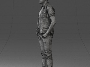 man in a plaid shirt 1202 3D Model