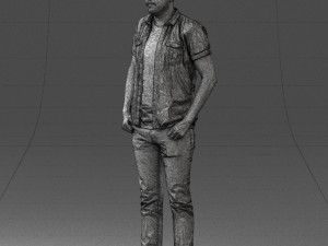 man in a plaid shirt 1202 3D Model