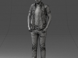man in a plaid shirt 1202 3D Model