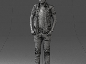 man in a plaid shirt 1202 3D Model