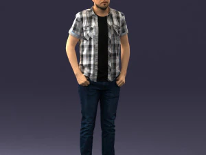 000323 Casual Male Standing Pose 1202 3dp 3D Print Model