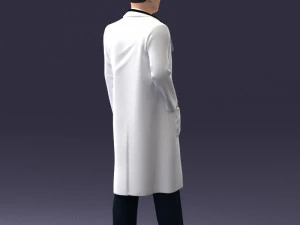 000321 Male Doctor in White Lab Coat 1121 3D Model
