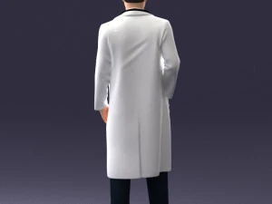 000321 Male Doctor in White Lab Coat 1121 3D Model