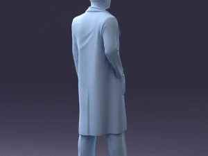 000321 Male Doctor in White Lab Coat 1121 3D Model