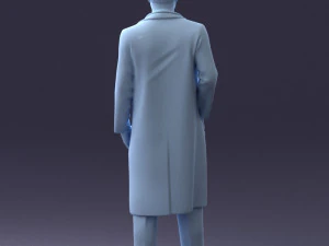 000321 Male Doctor in White Lab Coat 1121 3D Model