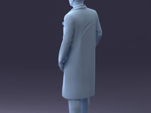 000321 Male Doctor in White Lab Coat 1121 3D Model