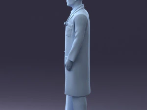 000321 Male Doctor in White Lab Coat 1121 3D Model