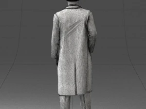 000321 Male Doctor in White Lab Coat 1121 3D Model
