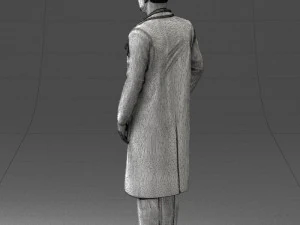 000321 Male Doctor in White Lab Coat 1121 3D Model