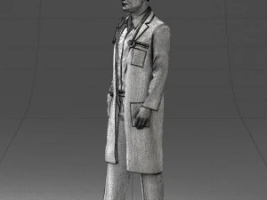 000321 Male Doctor in White Lab Coat 1121 3D Model