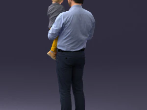 000324 Father Holding Child 1206 3dp 3D Print Model