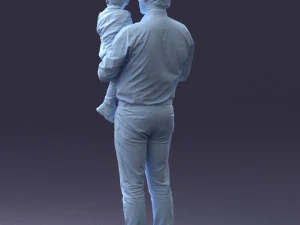 000324 Father Holding Child 1206 3dp 3D Print Model