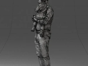 000324 Father Holding Child 1206 3dp 3D Print Model