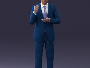 man in coat 0513 Modèle 3D