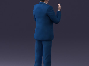 man in coat 0513 Modèle 3D