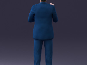 man in coat 0513 Modèle 3D