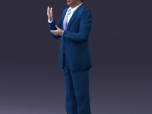 man in coat 0513 Modèle 3D
