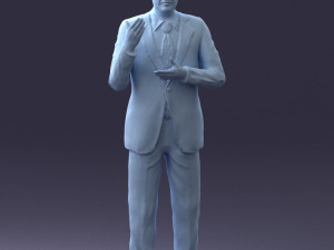 man in coat 0513 Modèle 3D