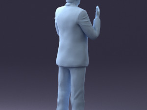 man in coat 0513 Modèle 3D