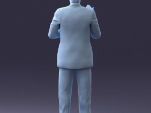 man in coat 0513 Modèle 3D