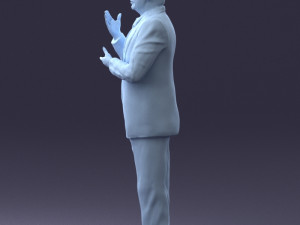 man in coat 0513 Modèle 3D