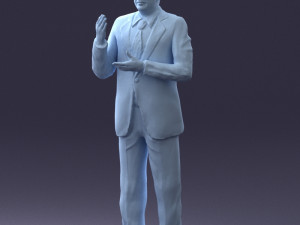 man in coat 0513 Modèle 3D