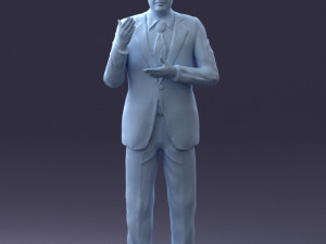 man in coat 0513 Modèle 3D