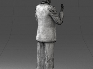 man in coat 0513 Modèle 3D