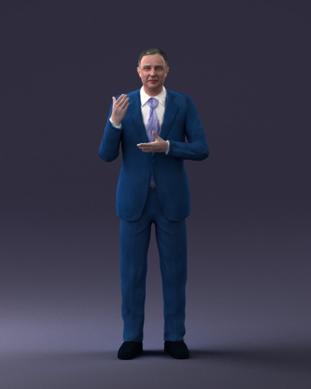 man in coat 0513 3d print ready Modello di stampa 3D .c4d .max .obj .3ds .fbx .stl .blend 
