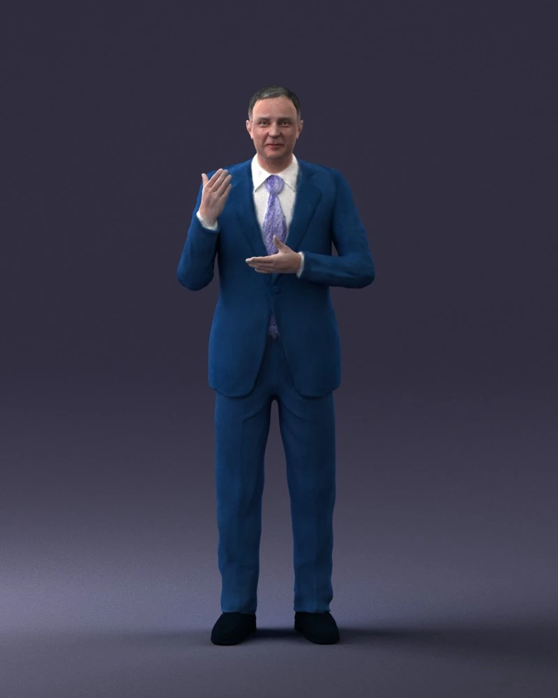 man in coat 0513 3d print ready 3D Print Model .c4d .max .obj .3ds .fbx .stl .blend 
