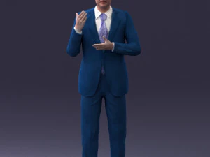 코트를 입은 남자 0513 3D 인쇄 준비 3D 프린트 모델