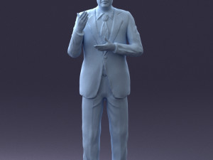 man in coat 0513 3d print ready Modello di stampa 3D