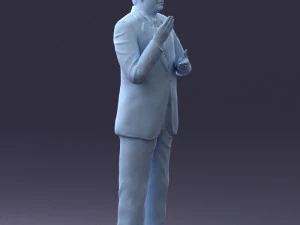 man in coat 0513 3d print ready 3D Print Model