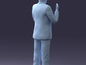 man in coat 0513 3d print ready 3D Print Model
