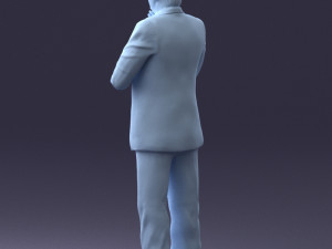 man in coat 0513 3d print ready Modello di stampa 3D