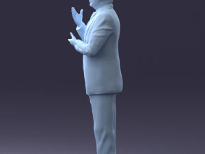 man in coat 0513 3d print ready 3D Print Model