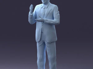 man in coat 0513 3d print ready 3D Print Model