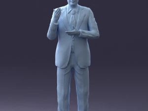 man in coat 0513 3d print ready 3D Print Model