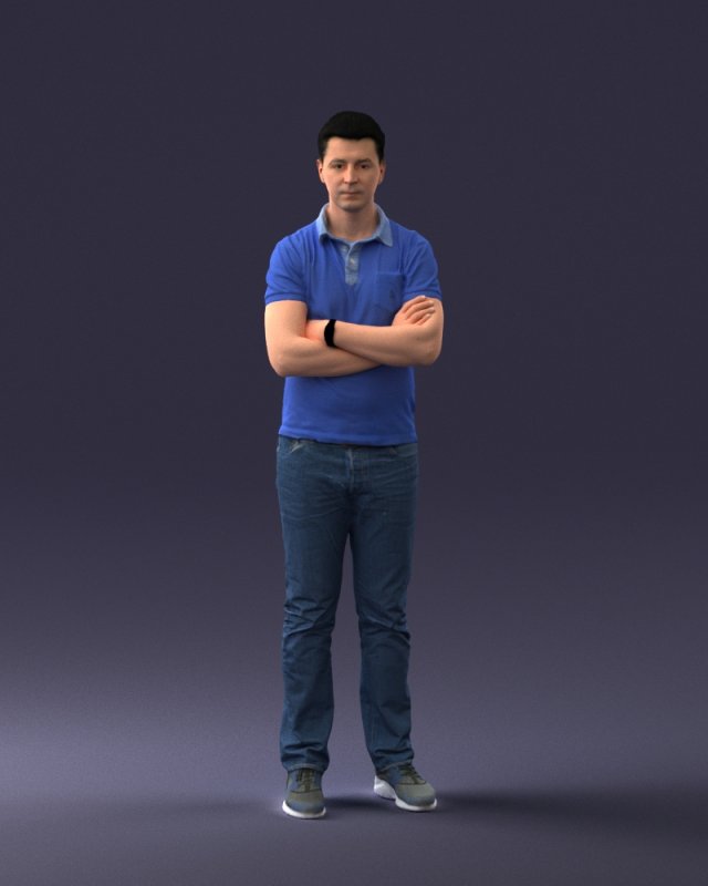 man in casual clothes 0506 Model 3D .c4d .max .obj .3ds .fbx .stl .blend 