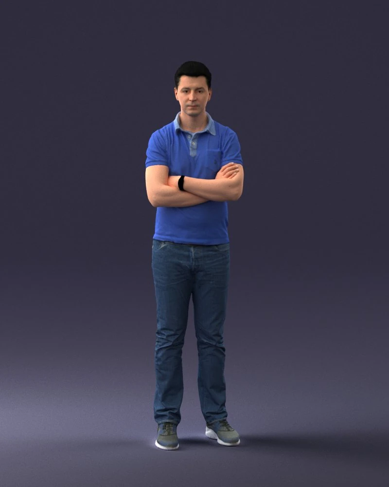 man in casual clothes 0506 3D Model .c4d .max .obj .3ds .fbx .stl .blend
