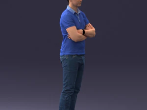 man in vrijetijdskleding 0506 3D-print klaar 3D printmodel