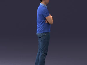 man in vrijetijdskleding 0506 3D-print klaar 3D printmodel