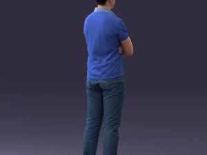 man in vrijetijdskleding 0506 3D-print klaar 3D printmodel