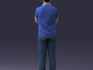 man in vrijetijdskleding 0506 3D-print klaar 3D printmodel