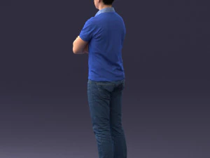 man in vrijetijdskleding 0506 3D-print klaar 3D printmodel