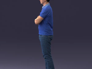 man in vrijetijdskleding 0506 3D-print klaar 3D printmodel