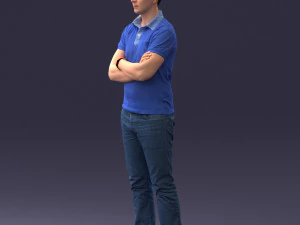 man in vrijetijdskleding 0506 3D-print klaar 3D printmodel