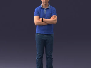 man in vrijetijdskleding 0506 3D-print klaar 3D printmodel