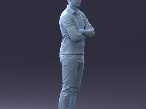 man in vrijetijdskleding 0506 3D-print klaar 3D printmodel