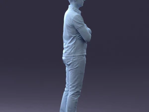man in vrijetijdskleding 0506 3D-print klaar 3D printmodel
